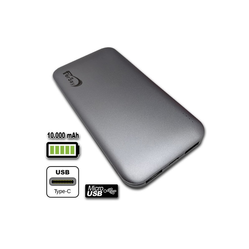 POWERBANK FERSAY GRIS Foto: FER-PWB-10000G