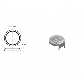 PILA LITIO CR2032H C/PATA Foto: PLI012