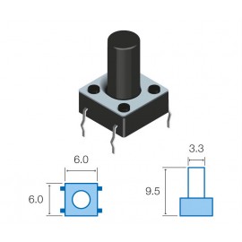 PULSADOR DE TACTO 9.5mm Foto: 850