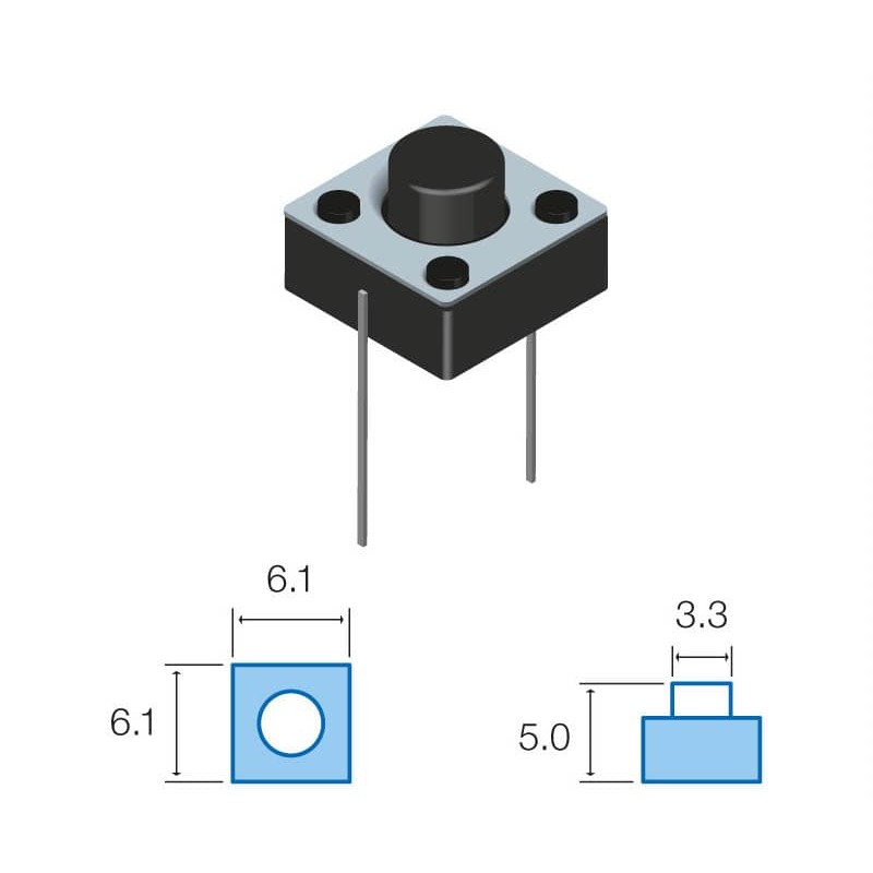 PULSADOR DE TACTO 5mm Foto: SW072