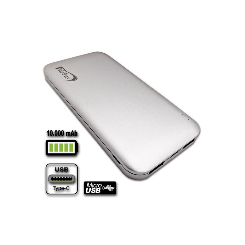 POWERBANK 10000mA PLATA Foto: FER-PWB-10000P