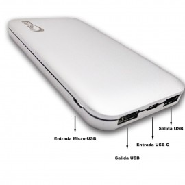 POWERBANK 10000mA PLATA Foto: PWB10000-3
