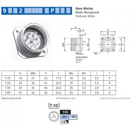 13 Pin CONECTOR MACHO ICP CEEP Foto: 0213U000P0-2