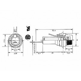 6x32mm PORTAFUSIBLES PANEL Foto: PF006-3
