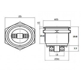 PULSADOR ANTIVANDALICO Foto: R1600-3