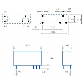 12V 1C RELE DE BOBINA Foto: RL190-2