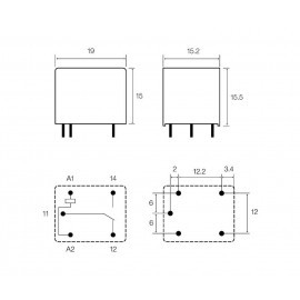 24V 1C RELE DE BOBINA Foto: RL200-2